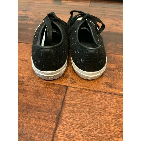 Coach "Empire Star" Black Wool Studded Lace-Up Sneakers, Size 6 (US), 36 (EUR) - Picture 7 of 9